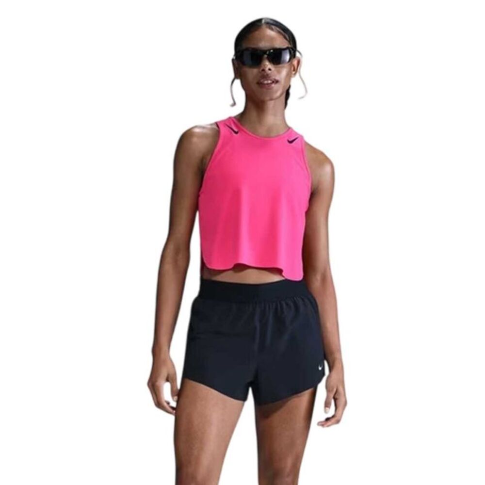 Nike Womens/Ladies Dri-FIT Cropped Tank Top / Pink/Black